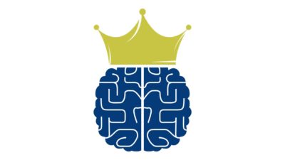 brainchip shares represented by illustration of a blue brain wearing a gold crown