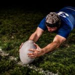 rugby player scores touchdown