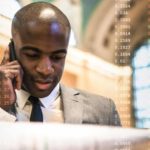 A man working in the stock exchange.