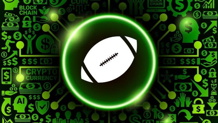 Green crypto bowl logo.