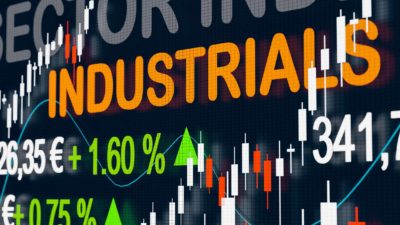 Industrials written in orange.