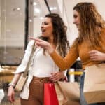 Photo of two women shopping.