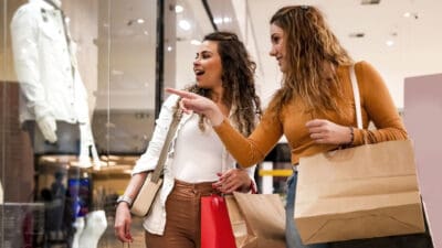 Photo of two women shopping.